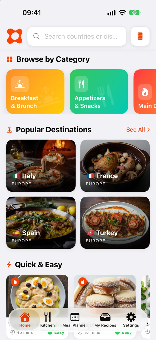 OriginEats — Explora por país